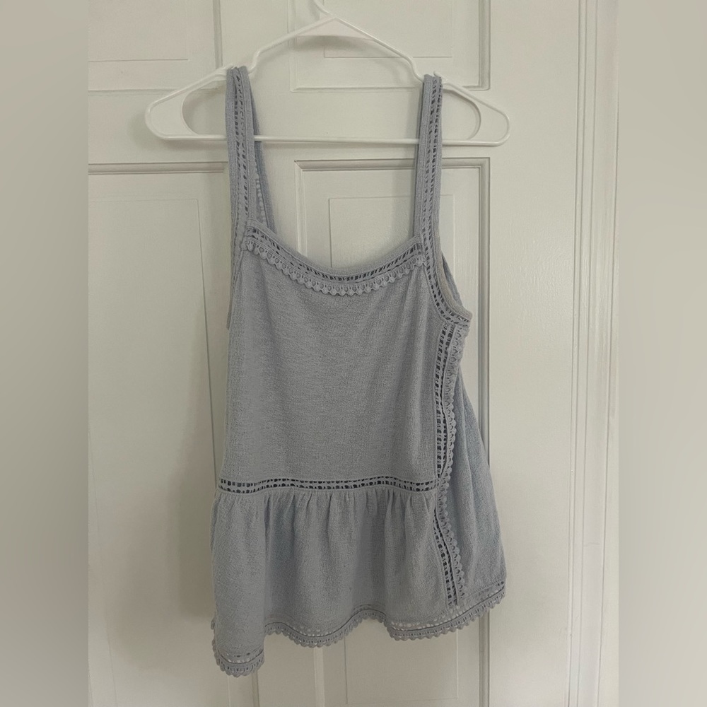 Madewell Point Sur Light Blue Sleeveless Top, Size XS